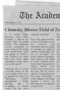 It’s only a field of study if recognized by Chomsky.