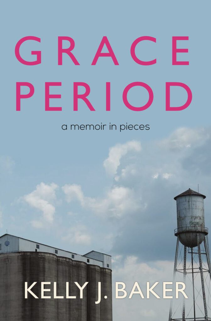 Cover of Grace Period with a silo and water tower on the front